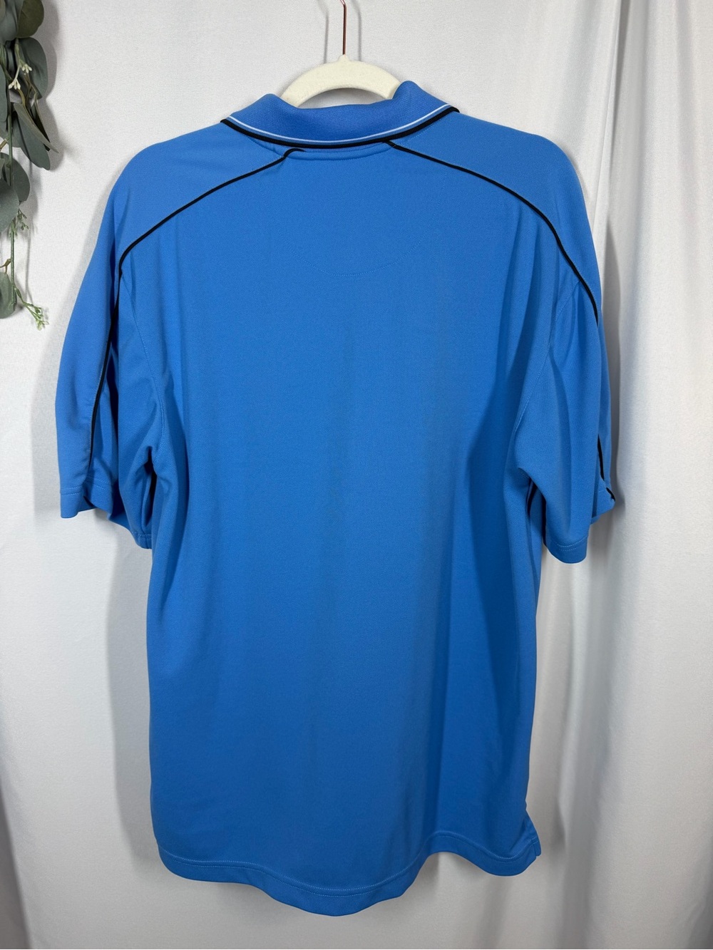 PING | Men's Polo Shirt Short Sleeve Blue Black Size Large - Picture 6 of 10